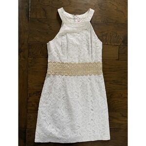 Lilly Pulitzer White‎ Lace Dress Size 2 Bride Luxury